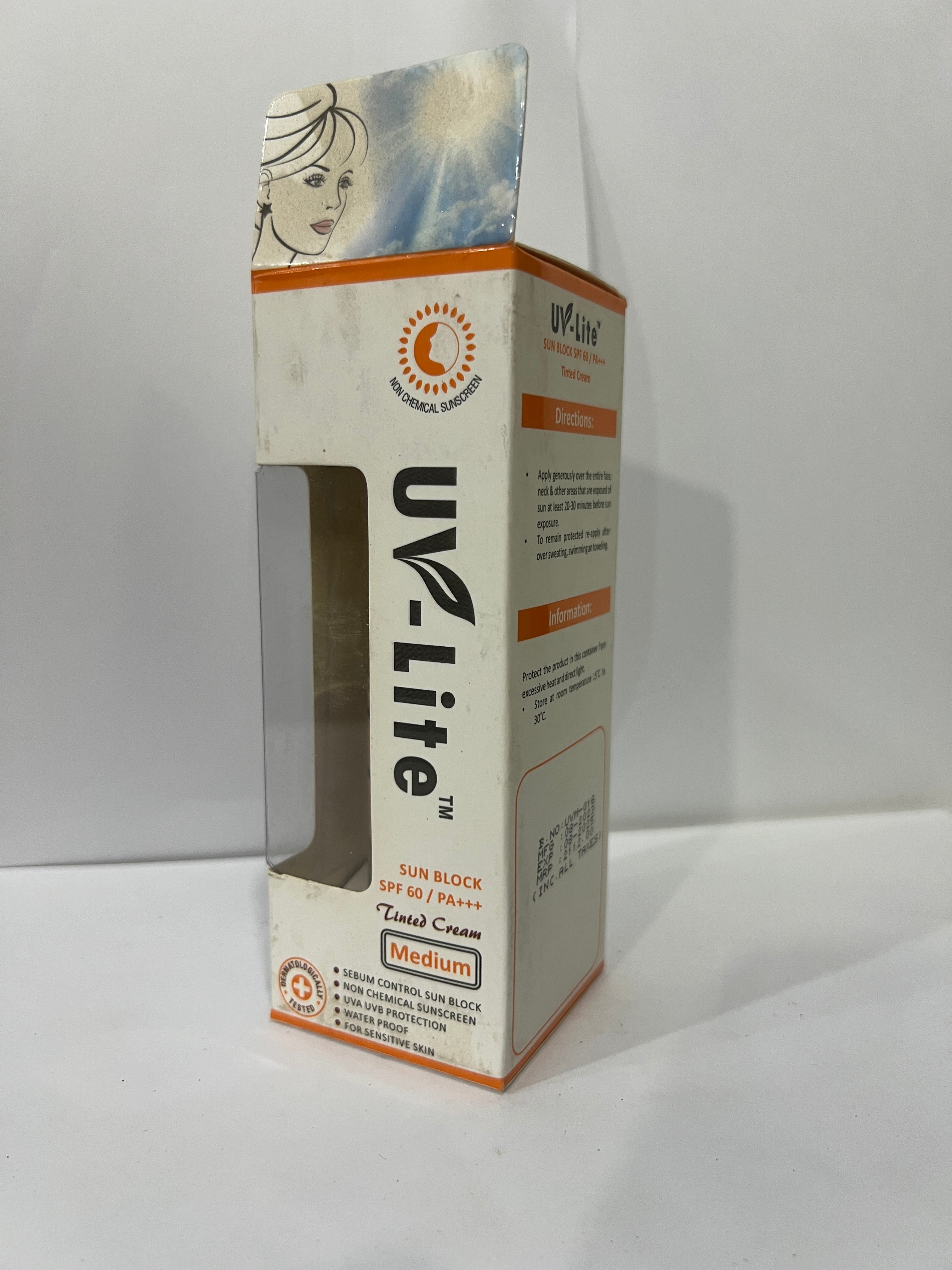 UV-Lite Tinted Cream Sun Block SPF 60 -Light