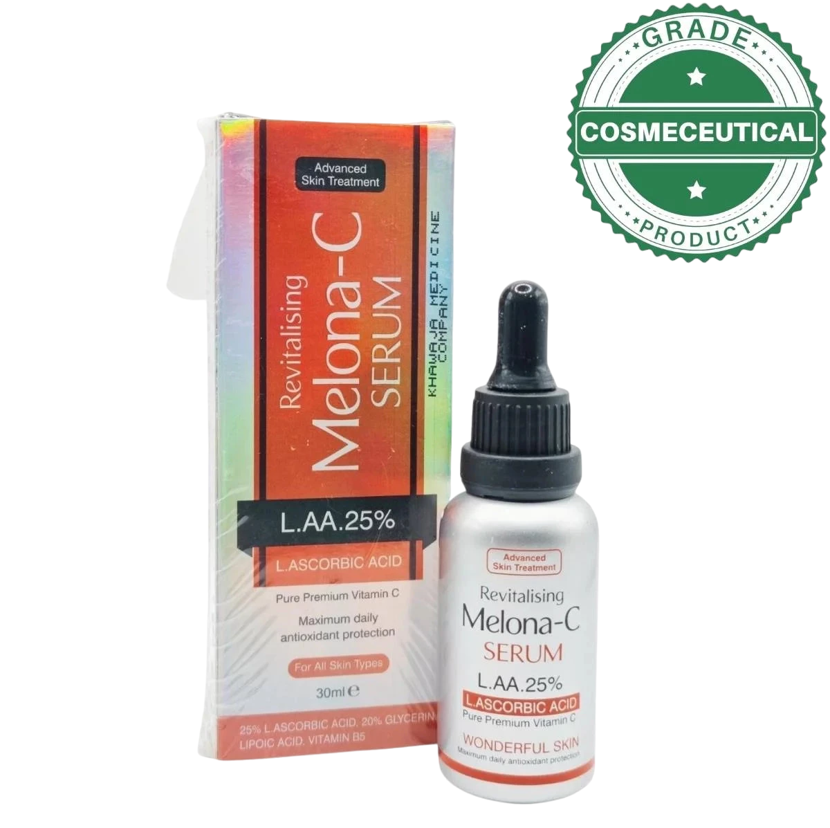 MELONA-C SERUM ADVANCED SKIN TREATMENT (REVITALISING L.ASCORBIC ACID) 60ML