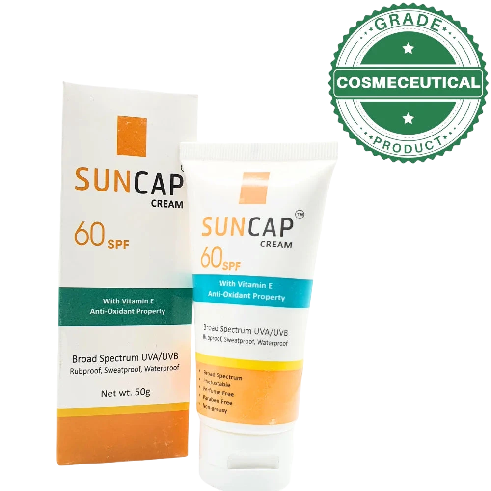 SUNCAP CREAM SPF 60 WITH VITAMIN E ANTI-OXIDANT PROPERTY 50G