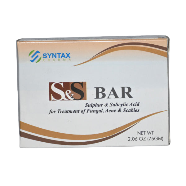 S&S Bar Sulphur & Salicylic Acid for treatment of fungal, acne and scabies