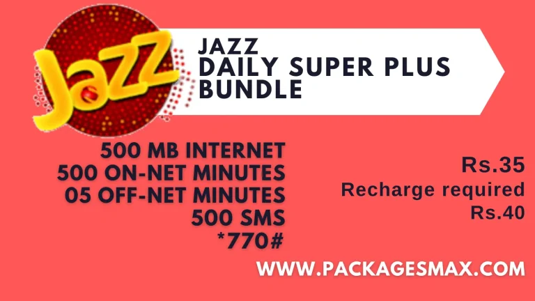 Jazz Daily Package *558# – Super Plus Bundle