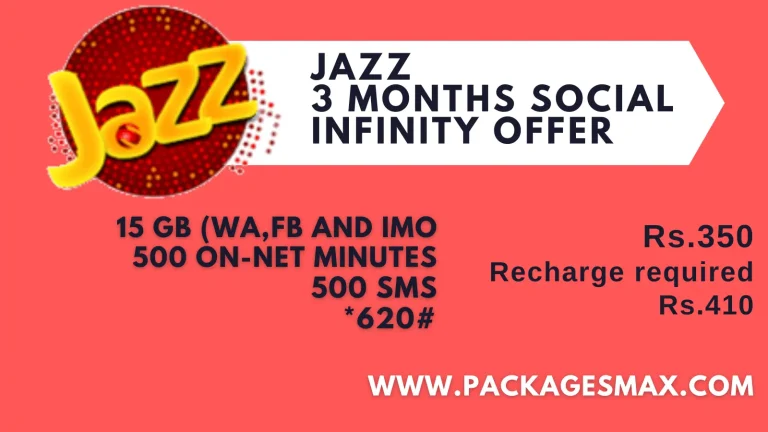 Jazz 3 Months Social Package *620# – Social Infinity Offer
