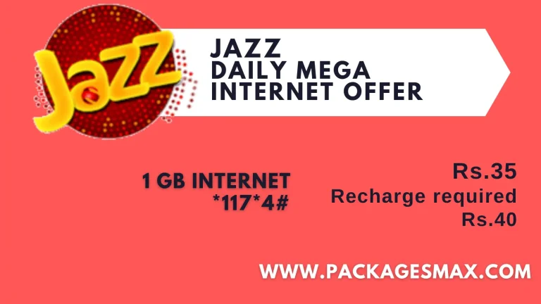 Jazz Daily Mega Internet Package *117*4# – Subscription Details