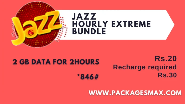 Jazz Hourly Extreme Offer *846# – 2 hours bundle