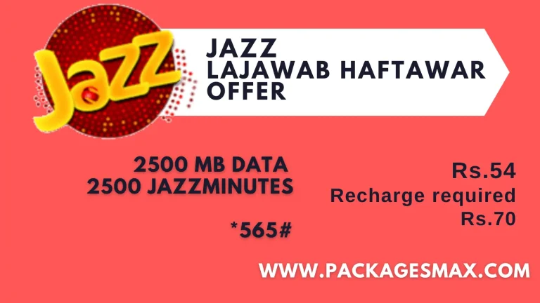 Jazz Apna Shehr Weekly Package *565# – Lajawab Haftawar Offer