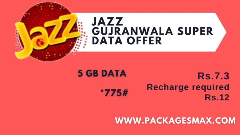 Jazz Gujranwala Super Data Offer *775# – Late Night Bundle