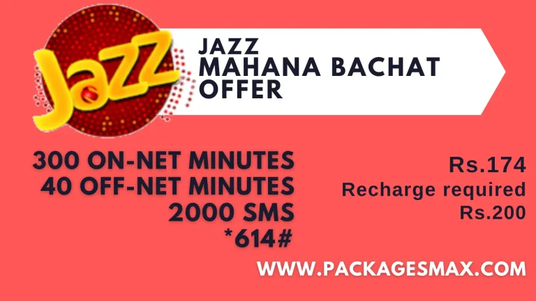 Jazz Monthly Call Package *614# – Jazz Mahana Bachat Offer