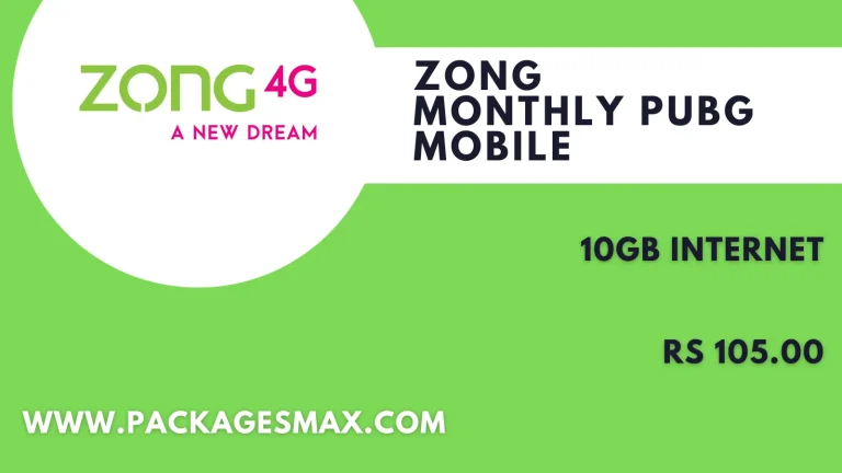 Zong PUBG Package 2023 – Zong Monthly Bundle *7824#