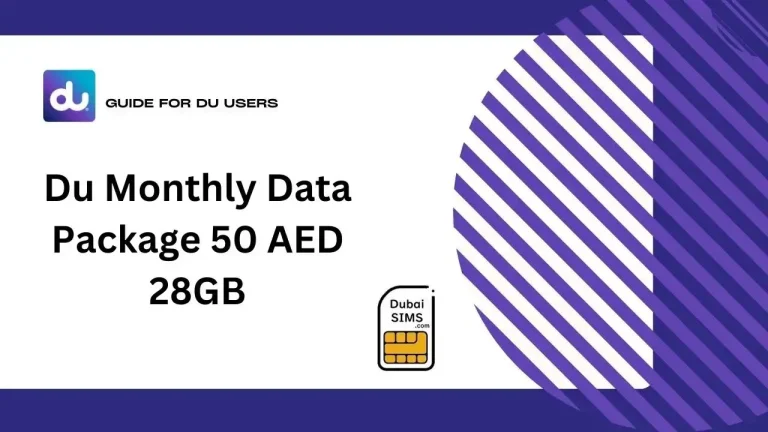 Get Monthly Data Pack 50 AED for 28GB